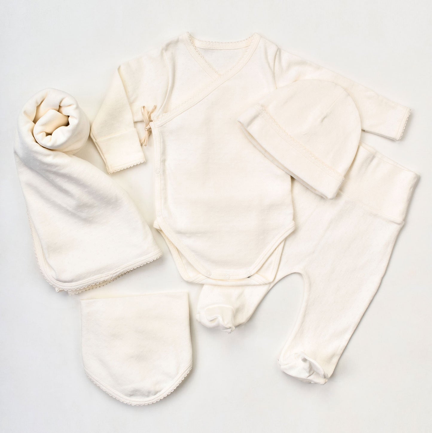 Welcome Baby Pointelle 5 Piece Set