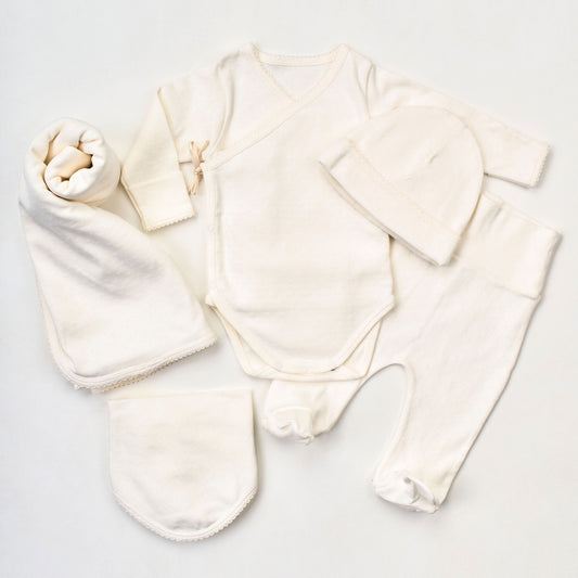 Welcome Baby Pointelle 5 Piece Set