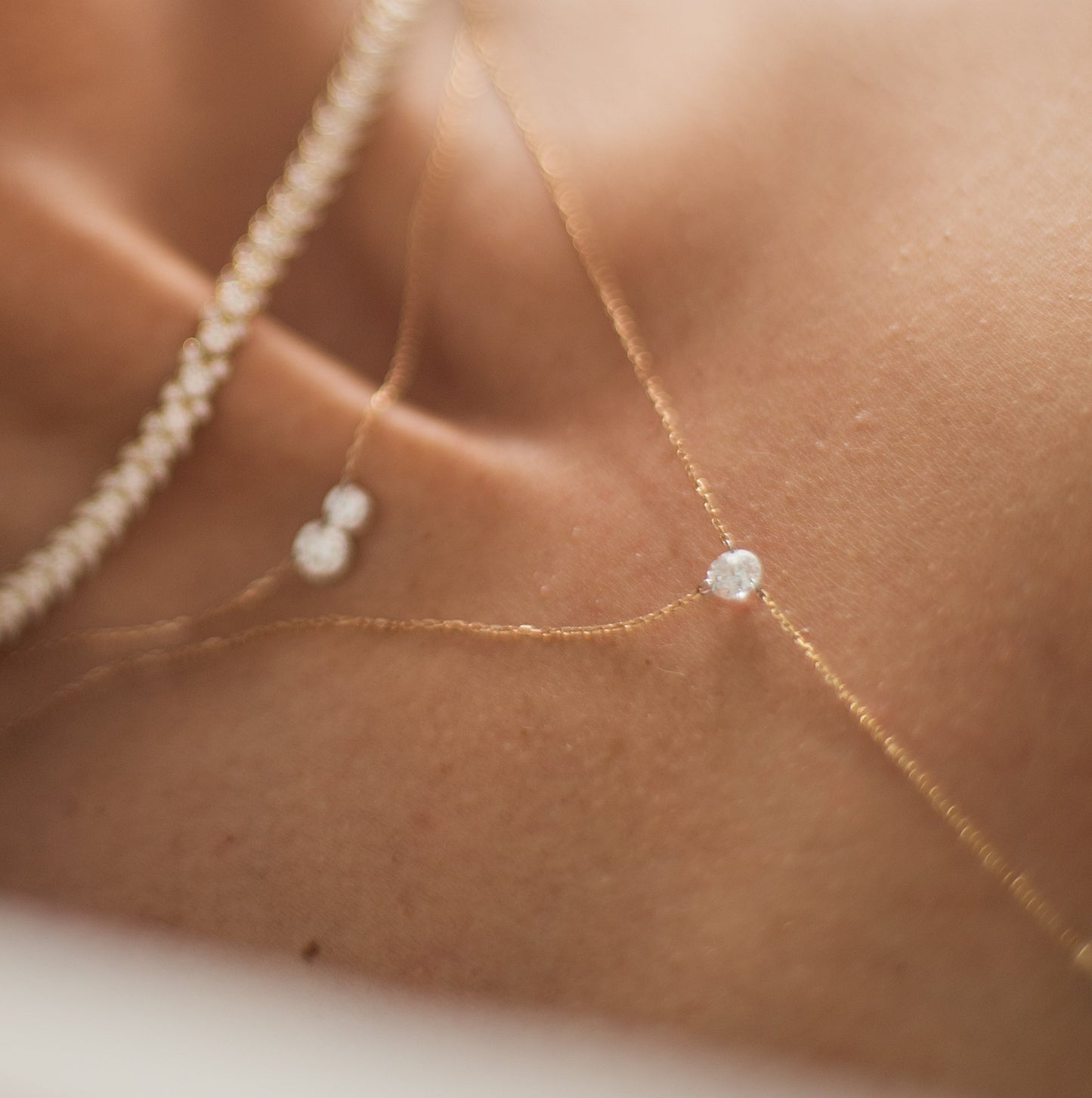 Pierced Diamond Lariat