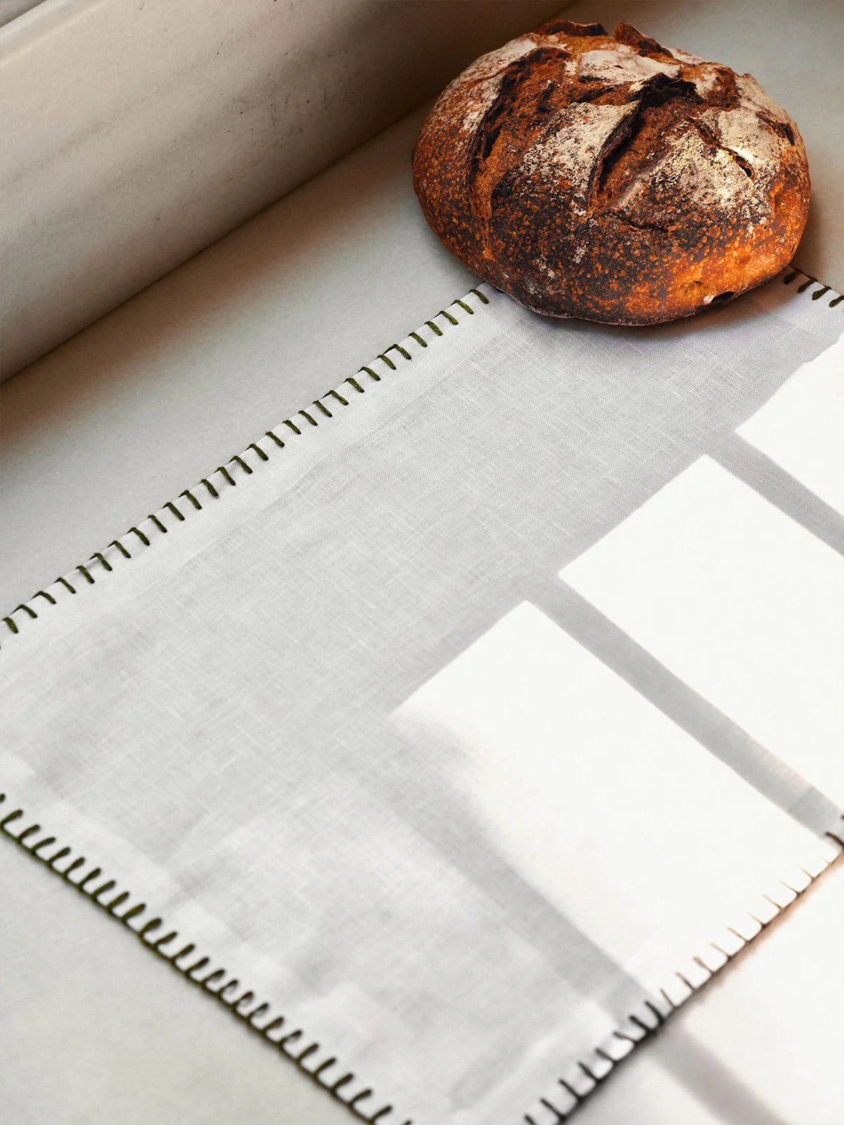 Linen Placemat with Stitching- Set of 6