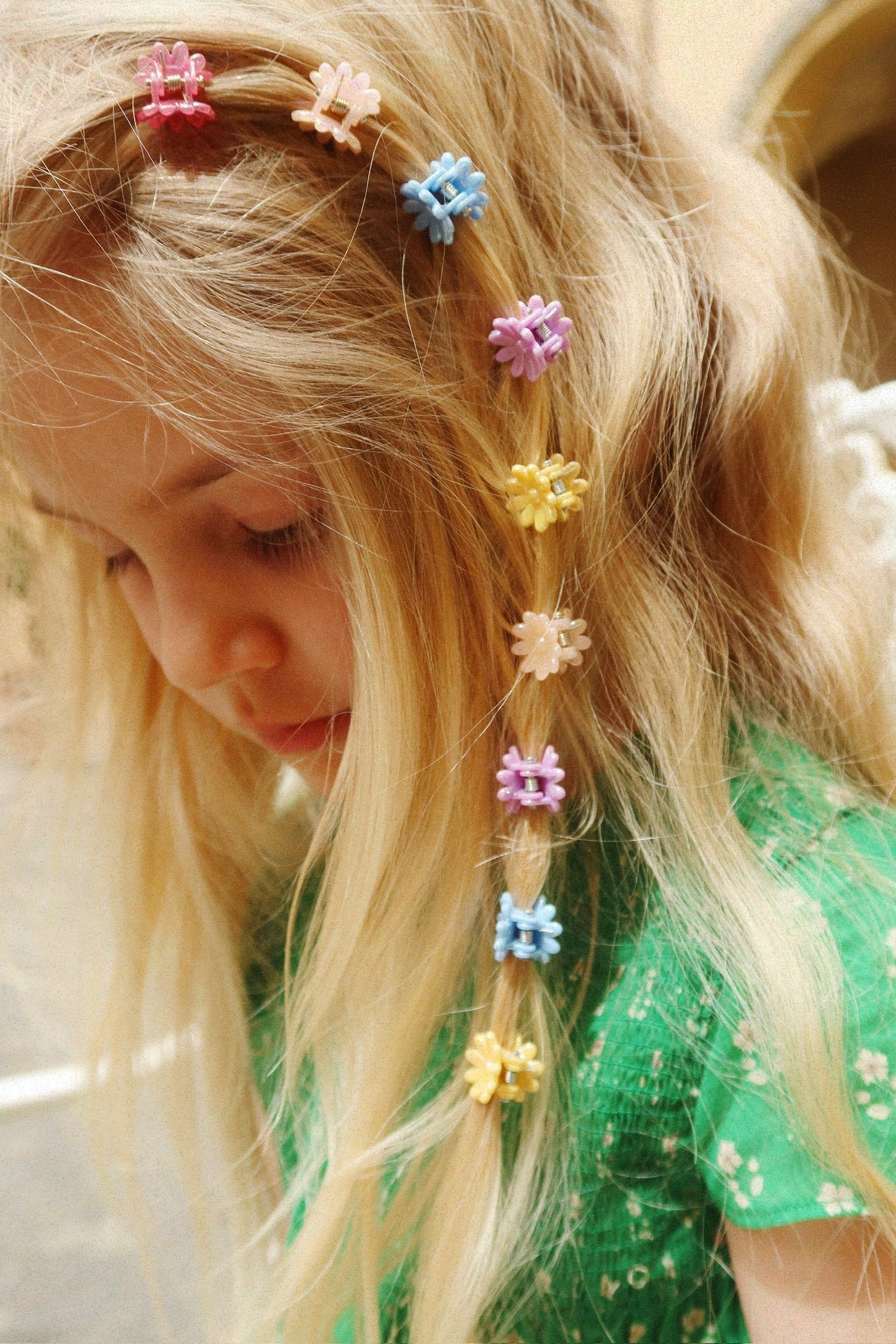 10 Pack Mini Flower Hair Clips