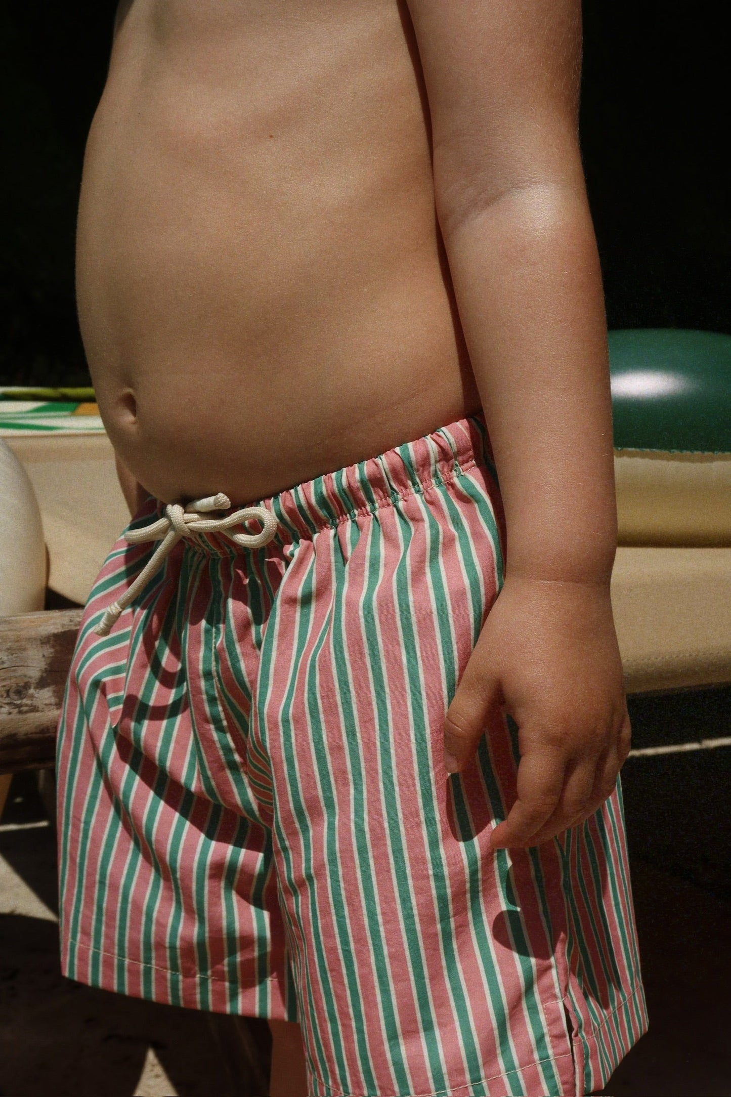 Asnou Swim Shorts in Blush Stripe