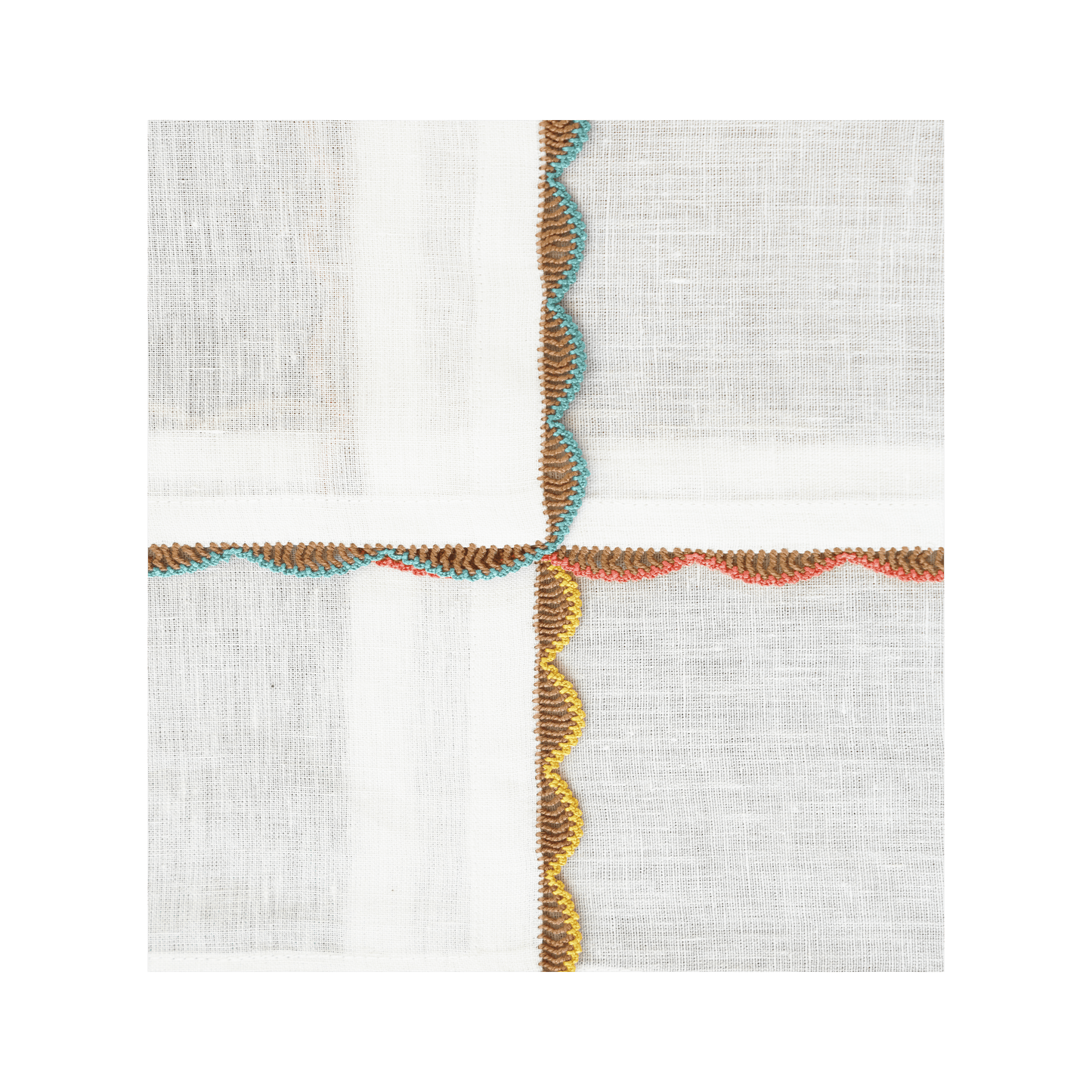 Hand Crochet Cocktail Napkins 6" x 6" (Set of 4)