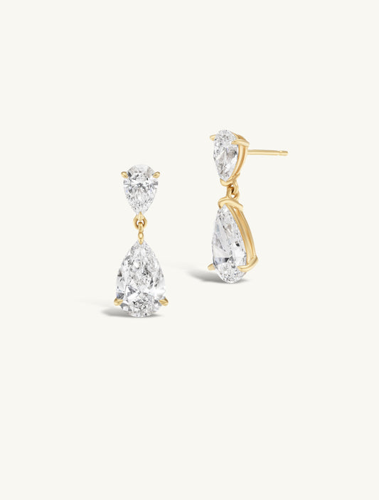 Double Pear Drop Earrings