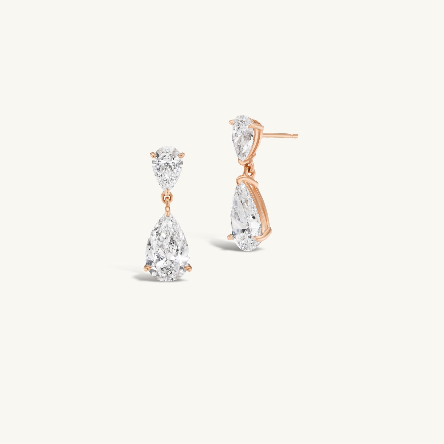 Double Pear Drop Earrings