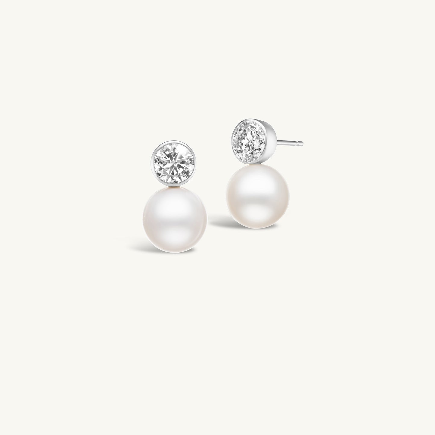 Diamond & Pearl Drop Studs