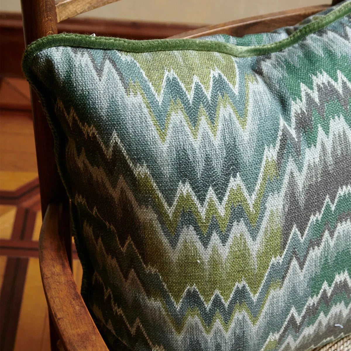 Pillow Herringbone Green