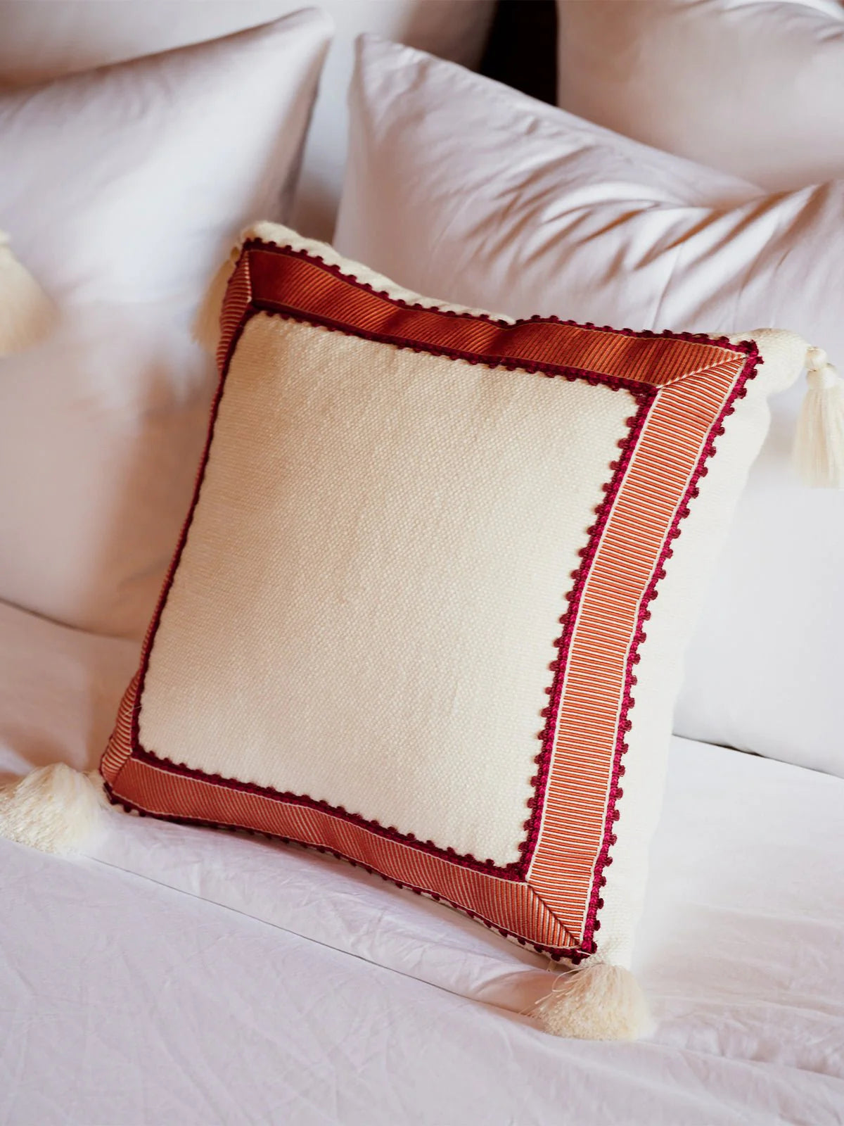 Pillow with Trimming and Tassels