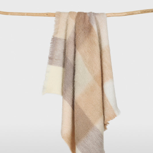 Mantas Ezcaray Mohair Cuadros Blanket (REF 721)