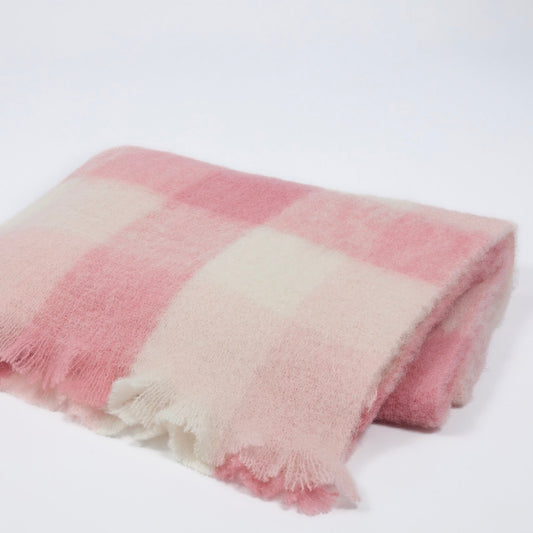 Mantas Ezcaray Cashmere Blanket- Bebe Rosa