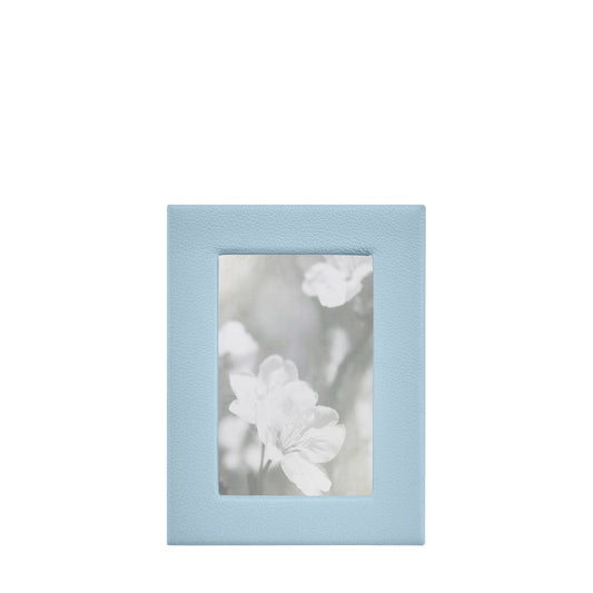 4" x 6" Studio Frame — Light Blue Pebble Grain Leather
