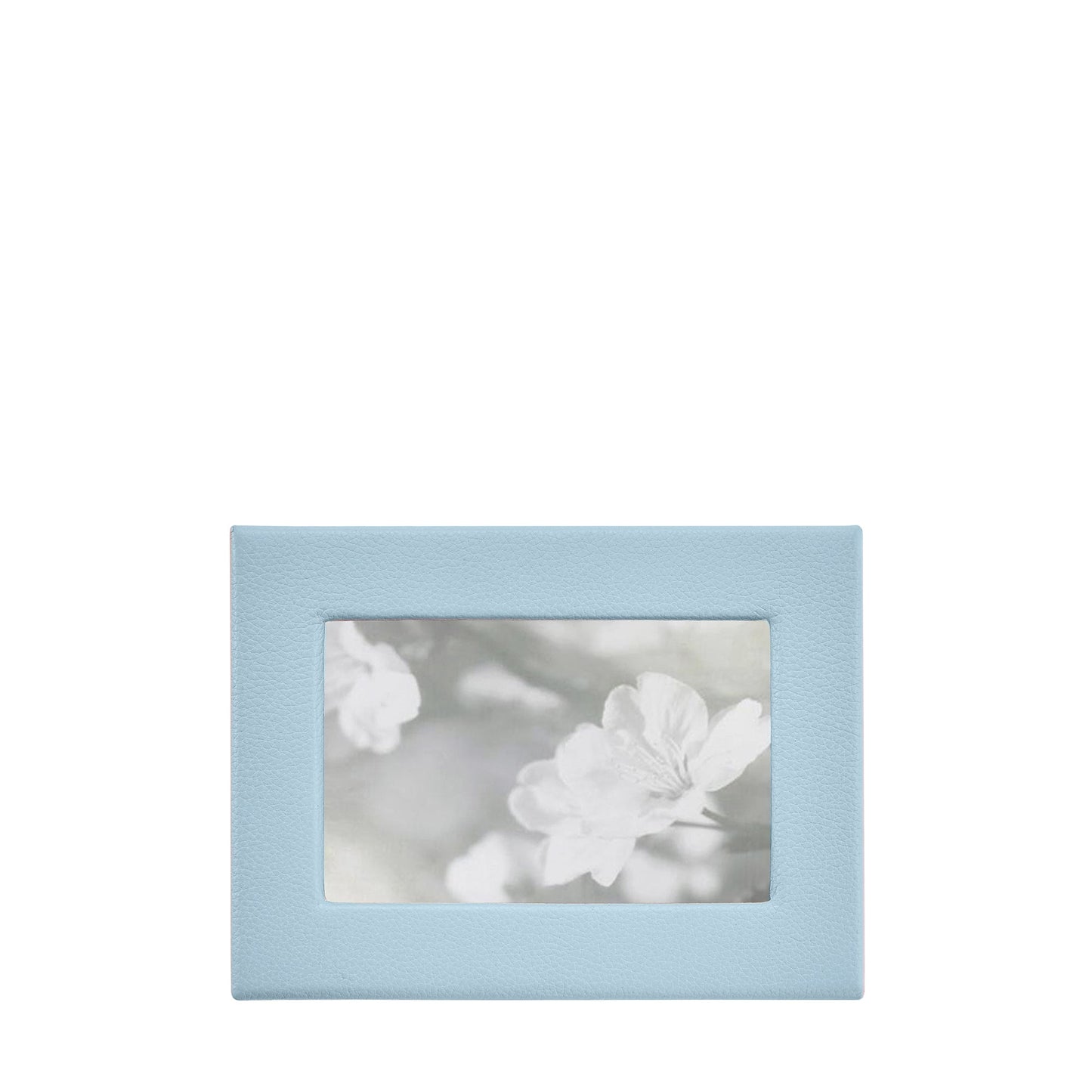 4" x 6" Studio Frame — Light Blue Pebble Grain Leather