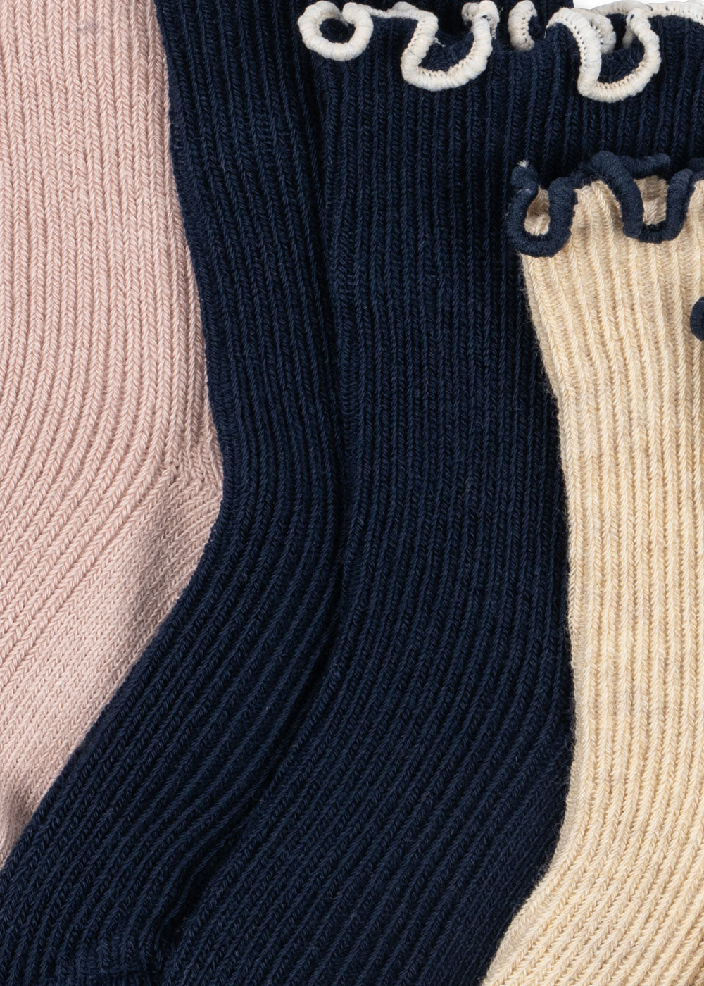 Rib Ruffle Socks - 3 Pack