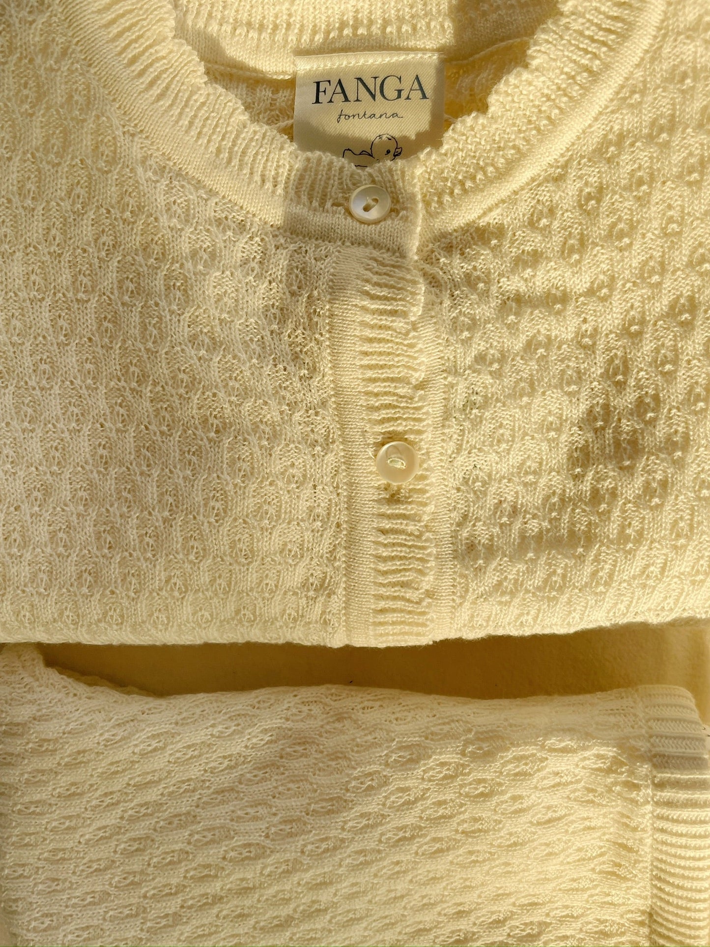 Venti Pointelle Knit Cardigan