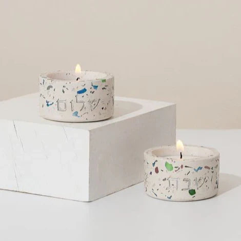 Modern Judaica Terrazzo Candle Holders – Terrazzo Series